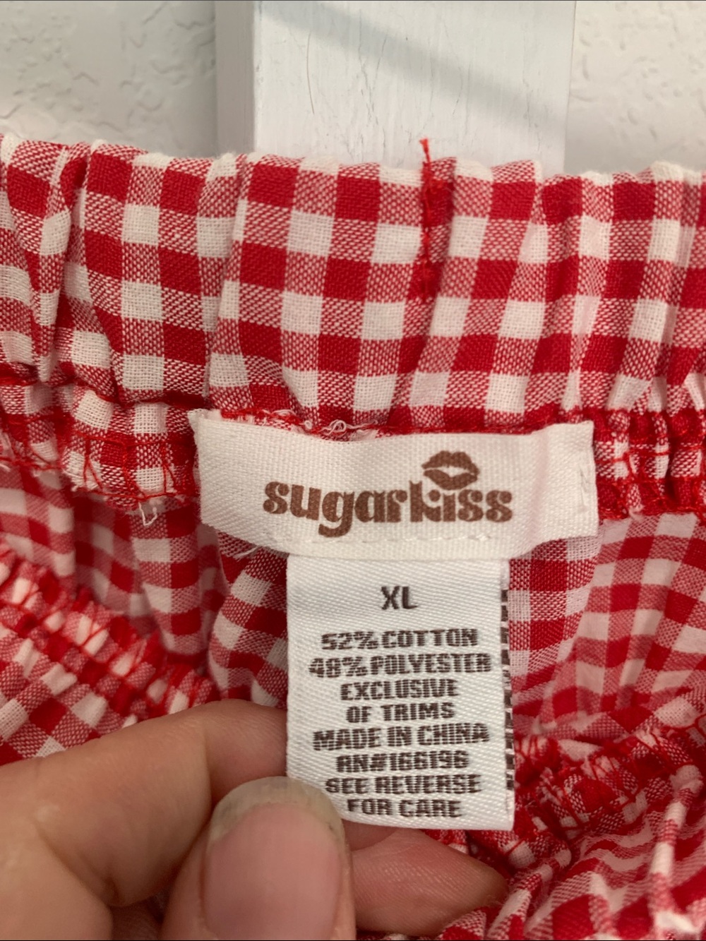 Sugar Kiss Red Gingham Smocked High Waisted Shorts - Picture 2 of 9